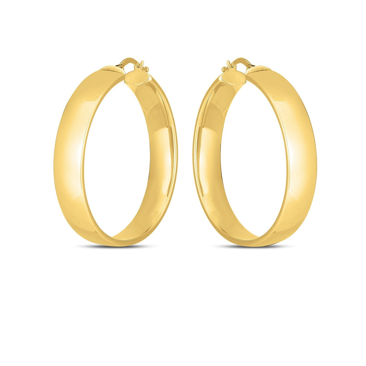 Aros de boda de oro amarillo de 14 quilates (7x35mm)