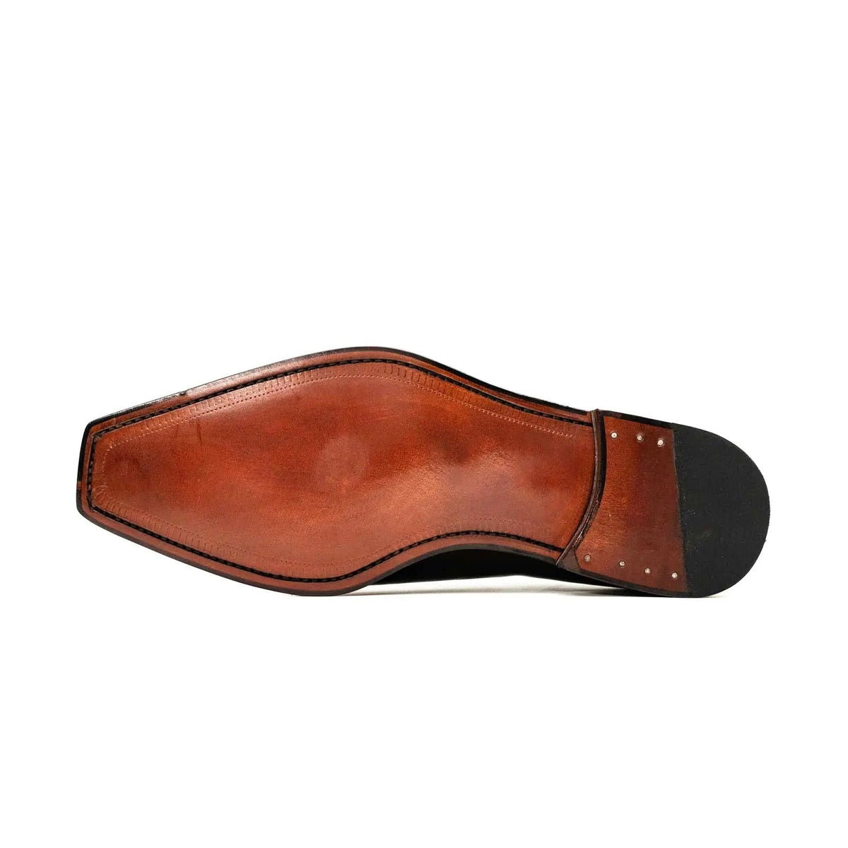 Dark Brown Plain-Toe Cow Leather Oxford Shoes