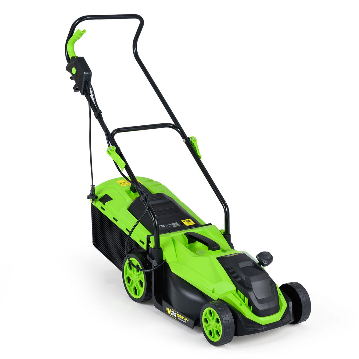 12-AMP 13.5 Inch Adjustable Electric Corded Lawn Mower with Collection Box