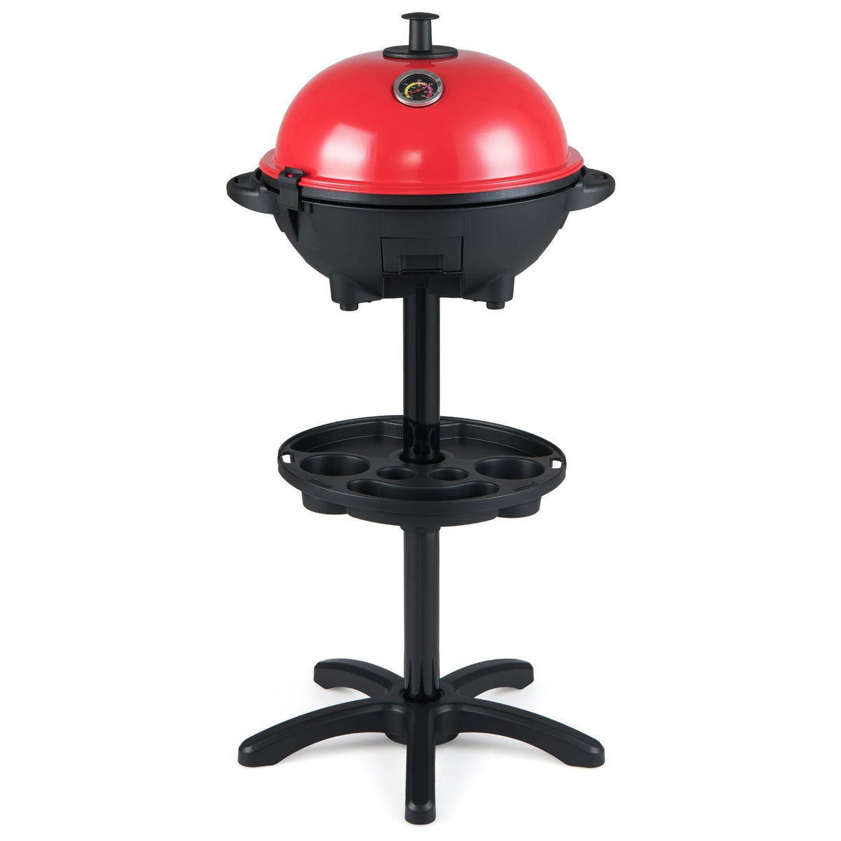 Electric BBQ Grill 1200W Indoor Outdoor Grill with 2-Zone Non-Stick Grilling Plate