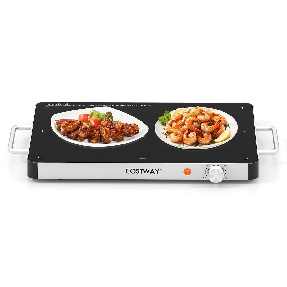 Electric Warming Tray Food Warmer with Adjustable Temperature Control