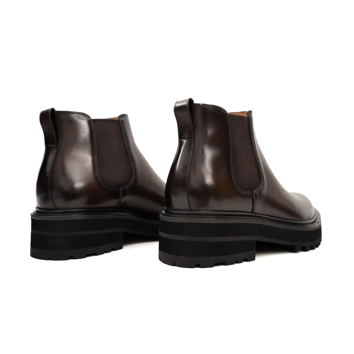 Dark Brown Cow Leather Chelsea Boots