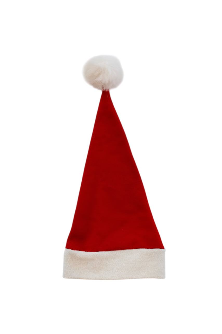 No Plastic Family Santa Hat | Organic Cotton, Hemp, and Fur