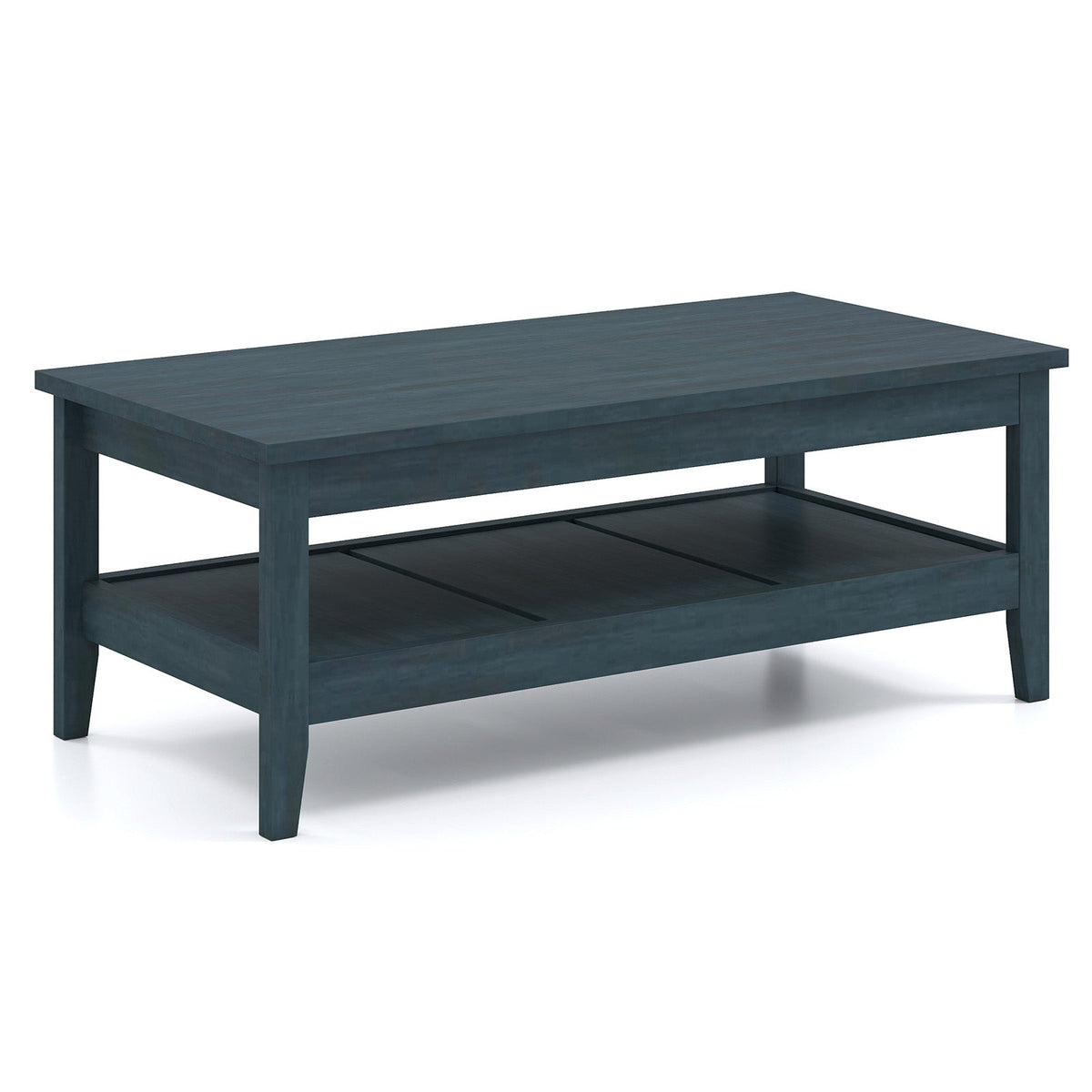 Farmhouse Coffee Table Rustic Cocktail Center Table with Thickened Tabletop