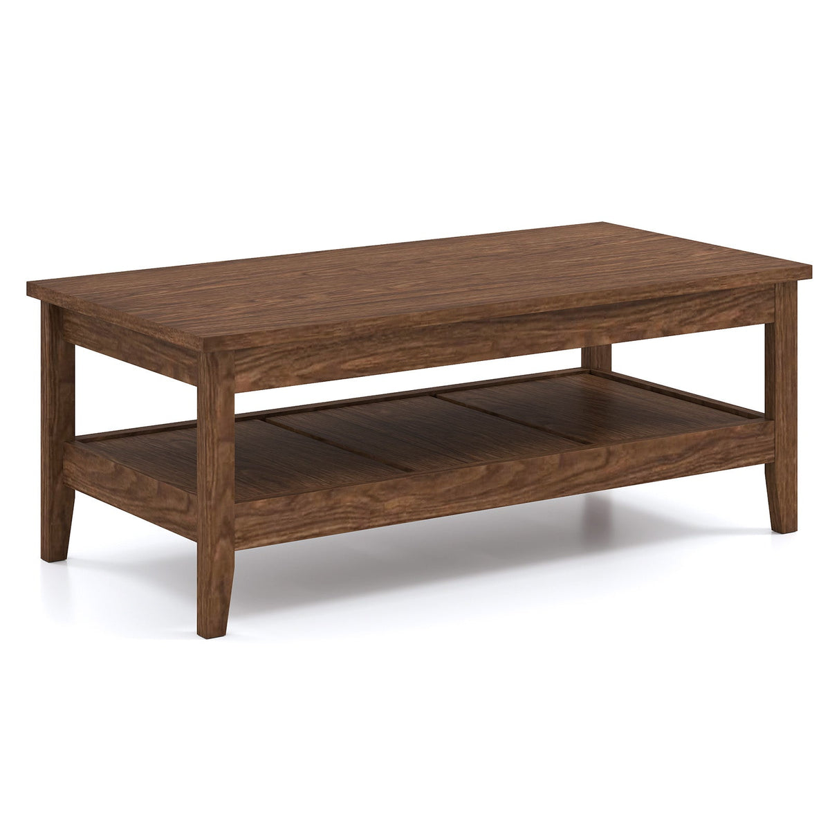 Farmhouse Coffee Table Rustic Cocktail Center Table with Thickened Tabletop