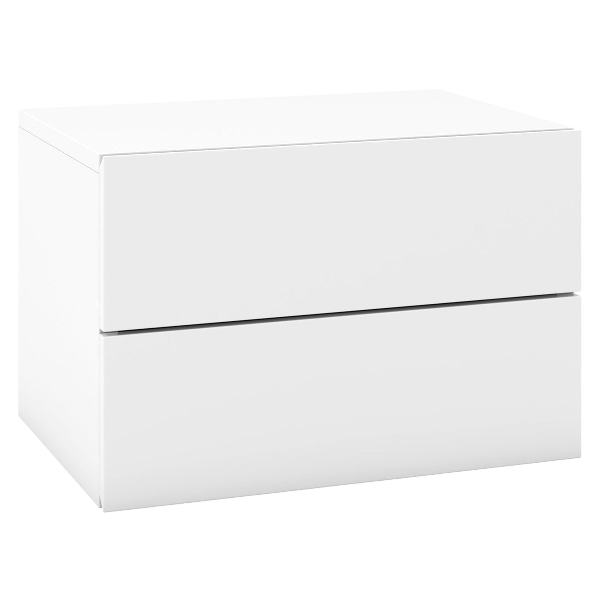 Floating Nightstand with Drawers and Storage Shelf