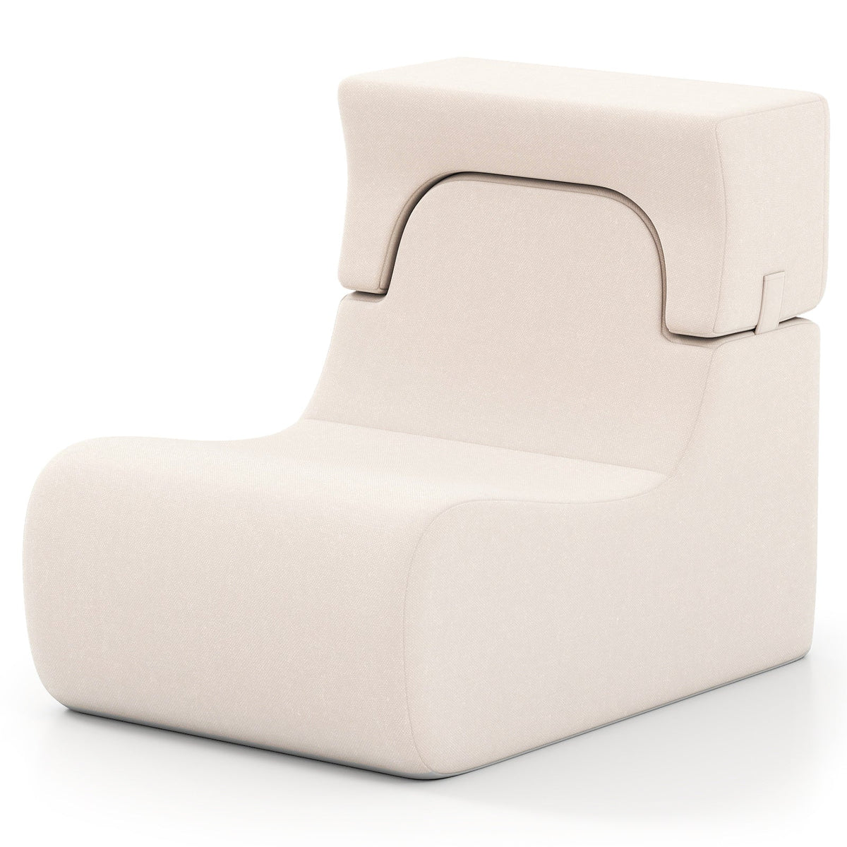 Floor Chair Lazy Sofa with Detachable Headrest