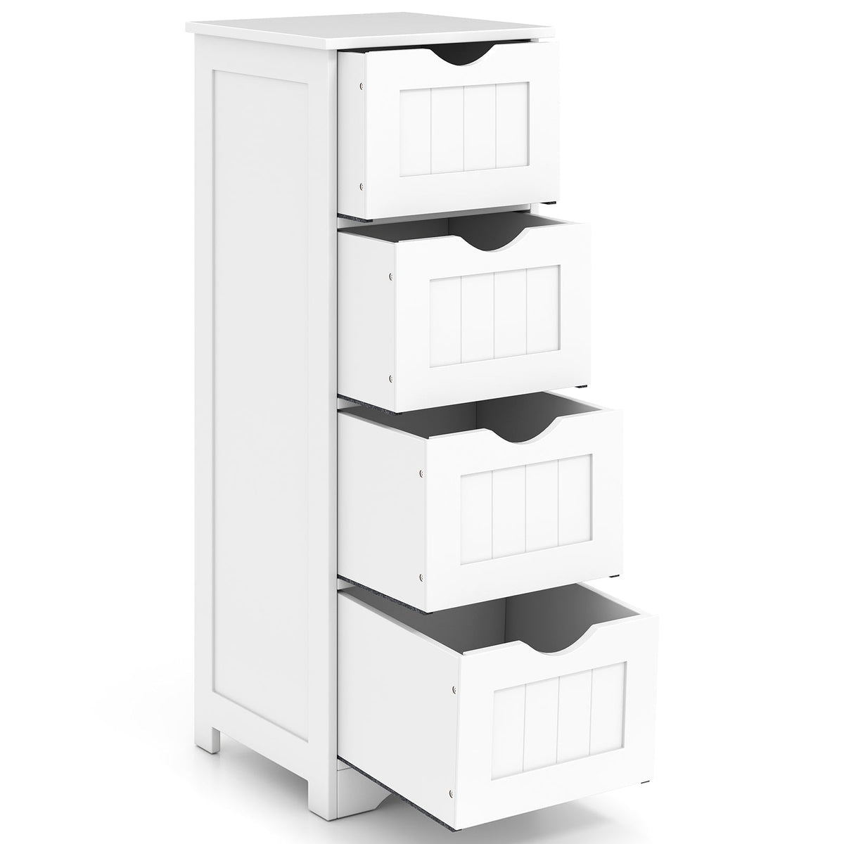 4-Drawer Freestanding Floor Cabinet with Anti-Toppling Device