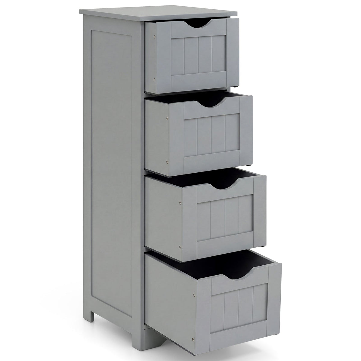 4-Drawer Freestanding Floor Cabinet with Anti-Toppling Device