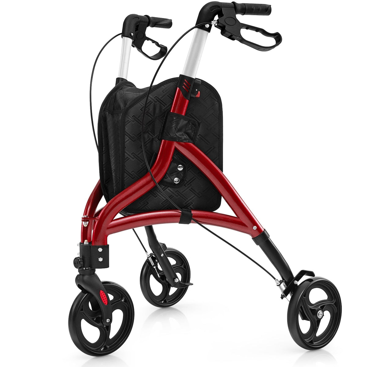 Foldable Rollator Walker with Lightweight Aluminum Frame