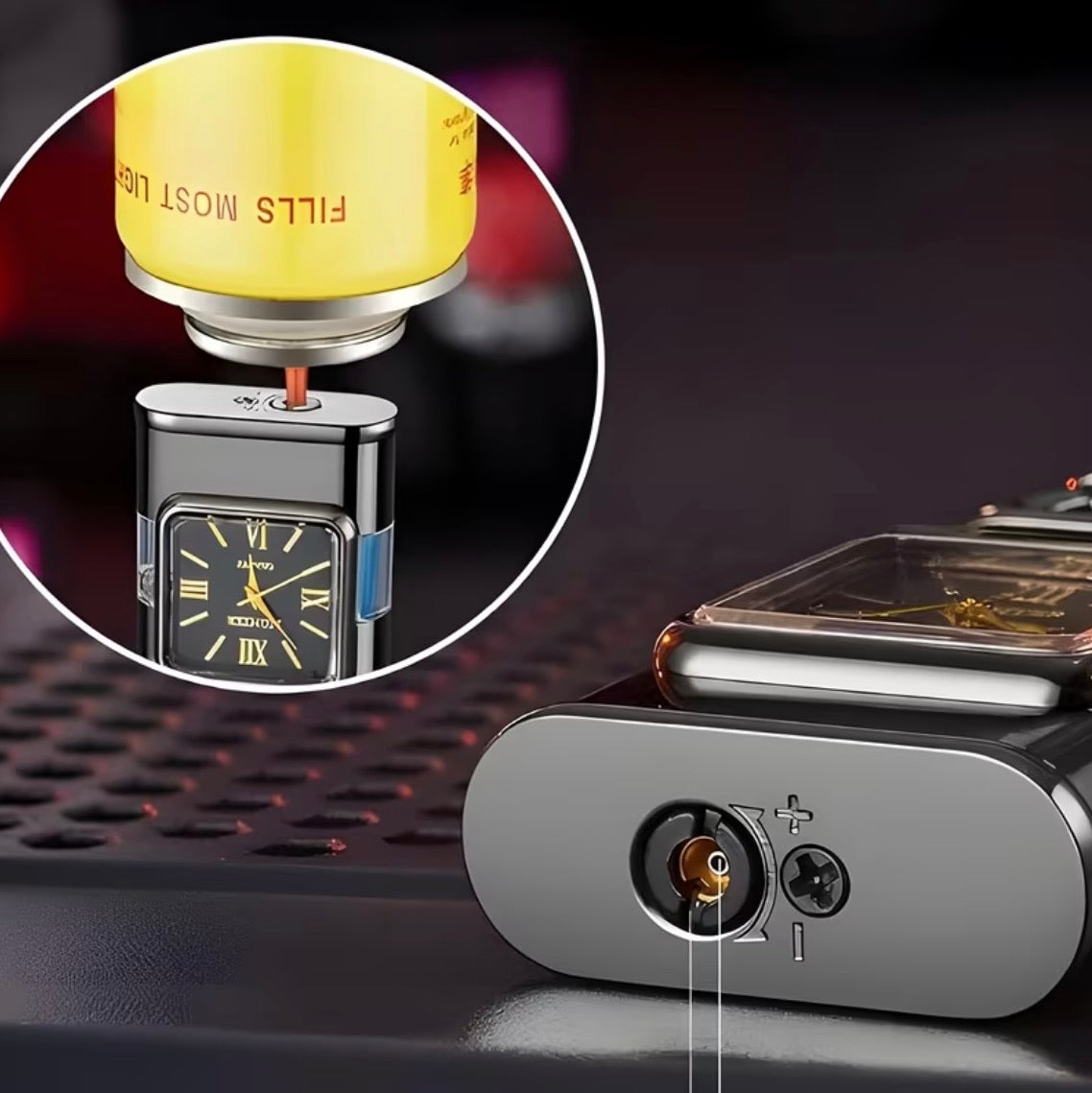 Custom Dual Watch & Lighter