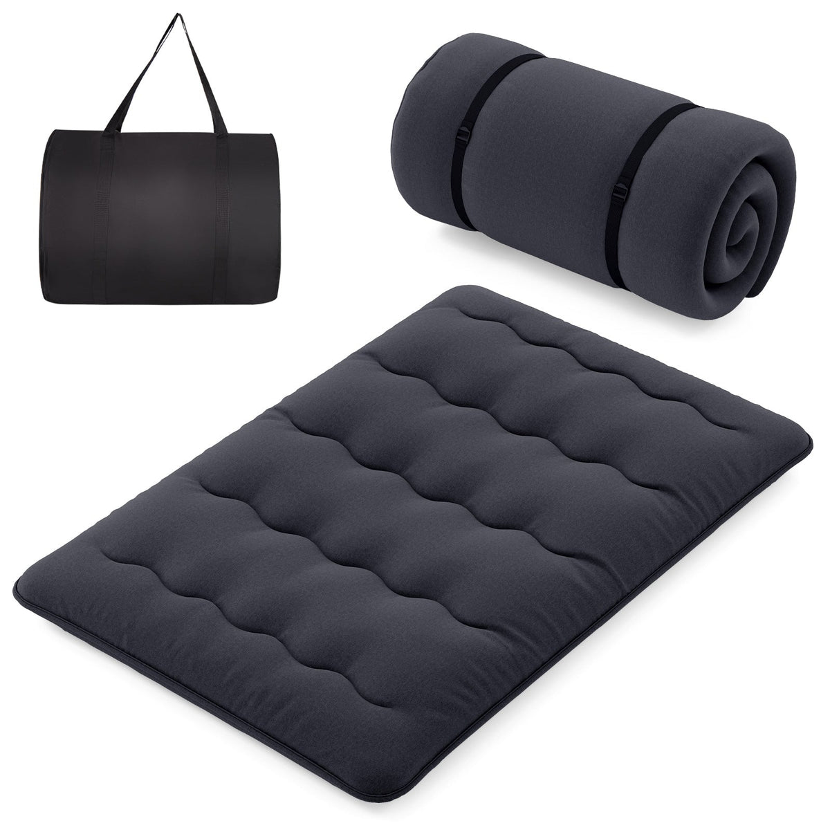Futon Mattress with Washable Cover and Foldable Mat