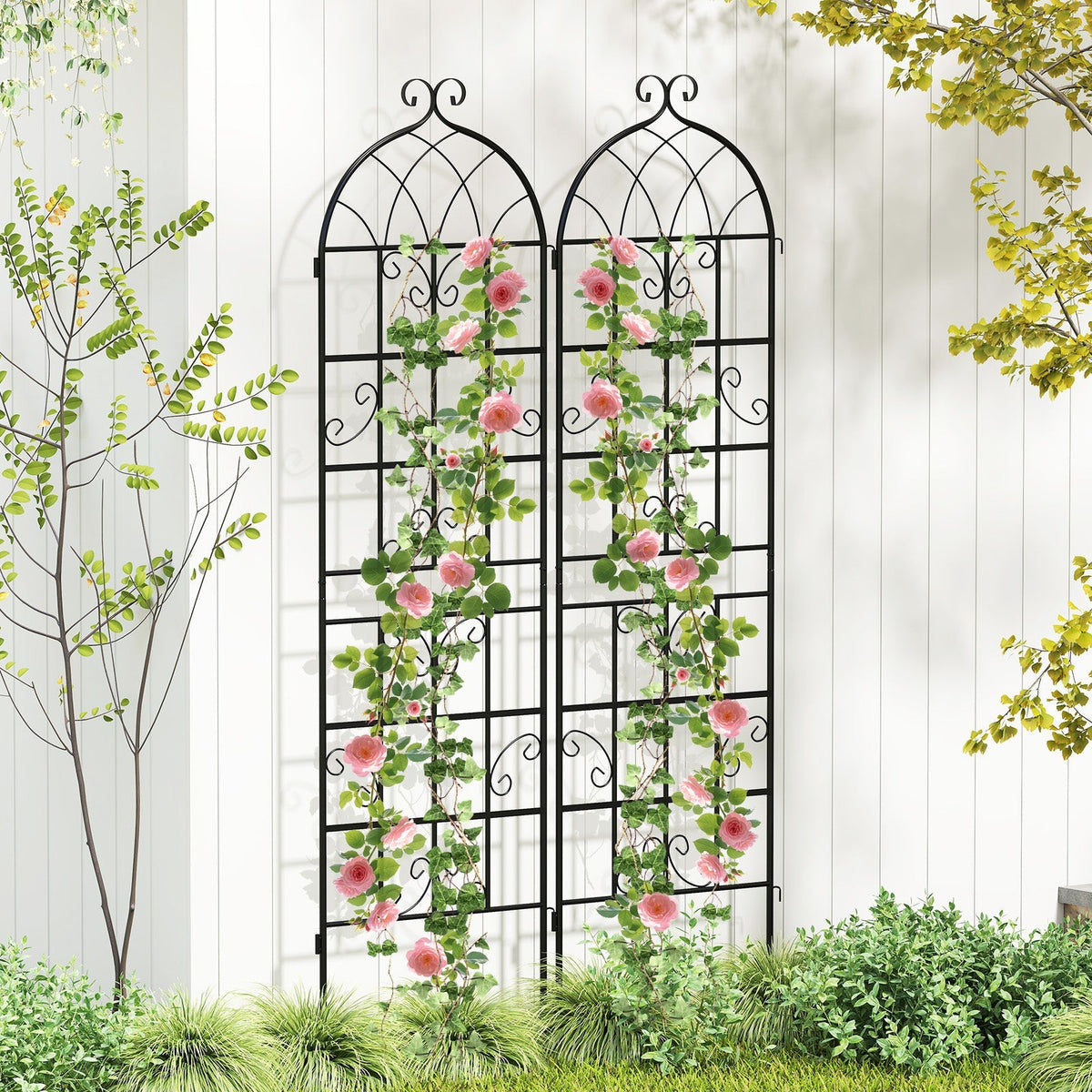 4 Pack 71" x 20" Metal Garden Trellis for Outdoor Climbing Plants