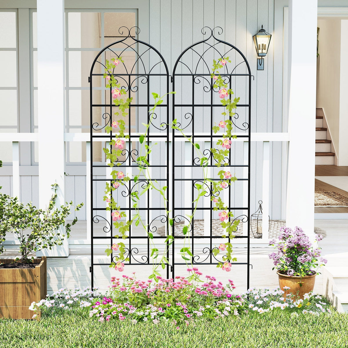 4 Pack 71" x 20" Metal Garden Trellis for Outdoor Climbing Plants