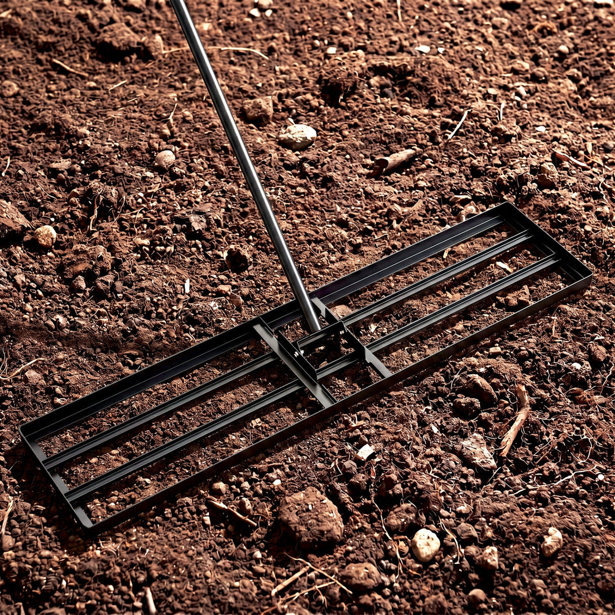 42 x 10 Inch Lawn Leveling Rake with Ergonomic Handle