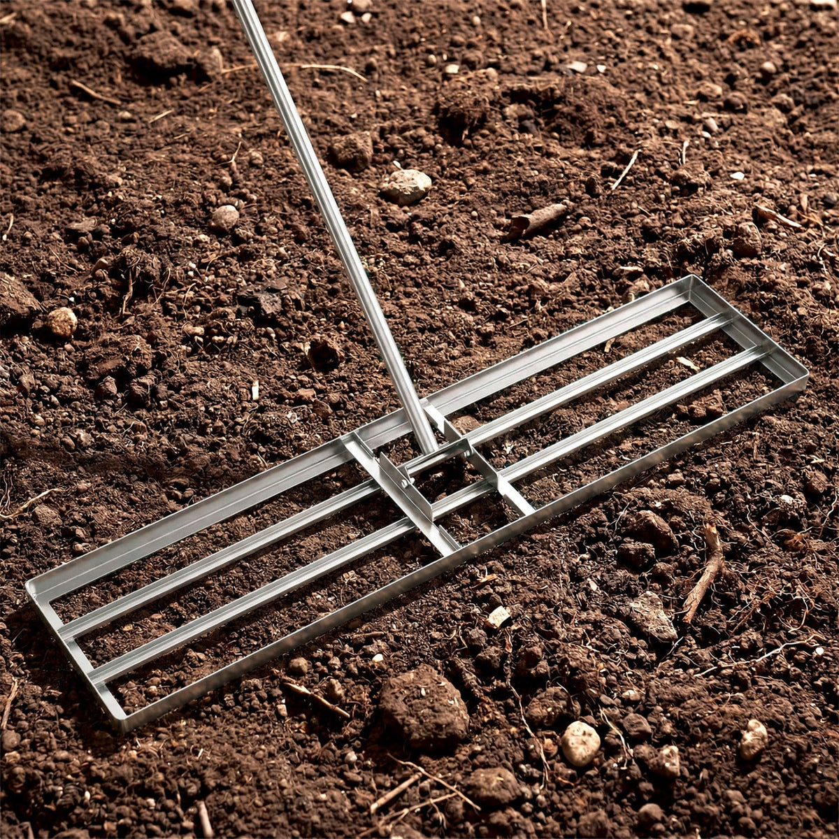 42 x 10 Inch Lawn Leveling Rake with Ergonomic Handle