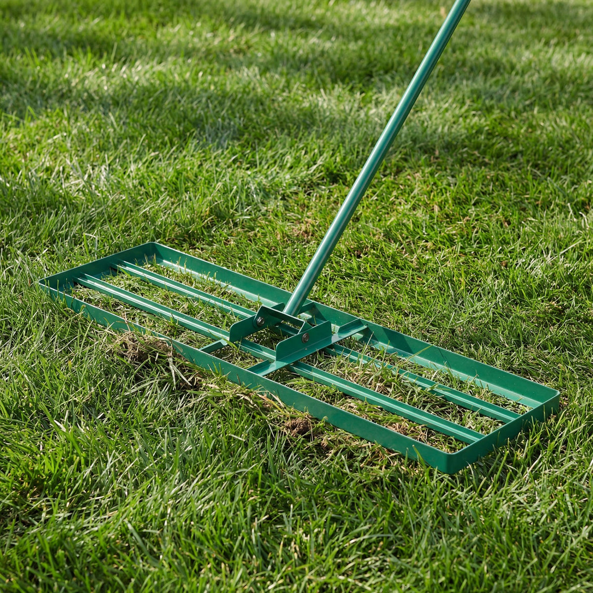 36 x 10 Inch Lawn Leveling Rake with Ergonomic Handle