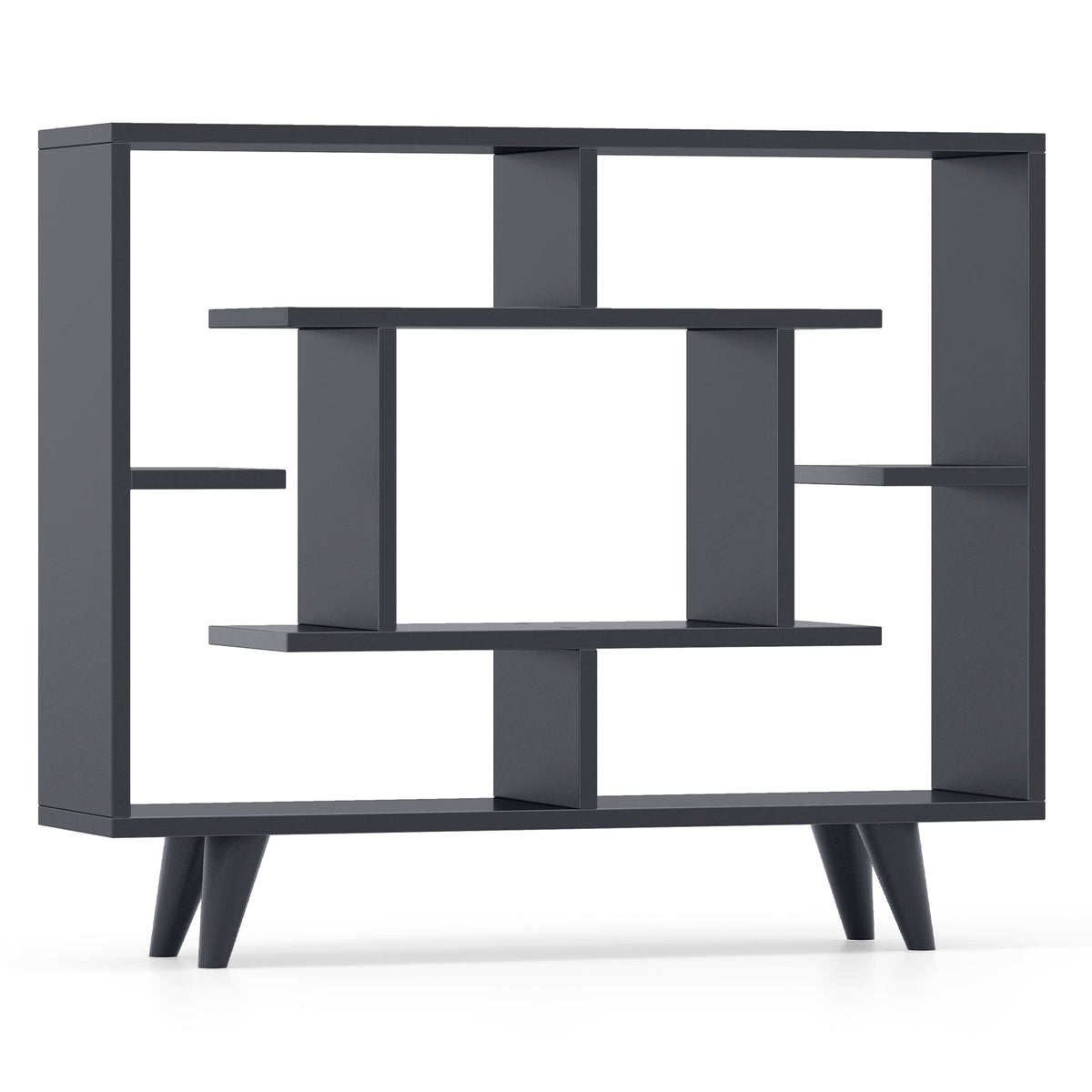 Geometric Bookcase with Anti-Tipping Kit and Storage Shelving Unit