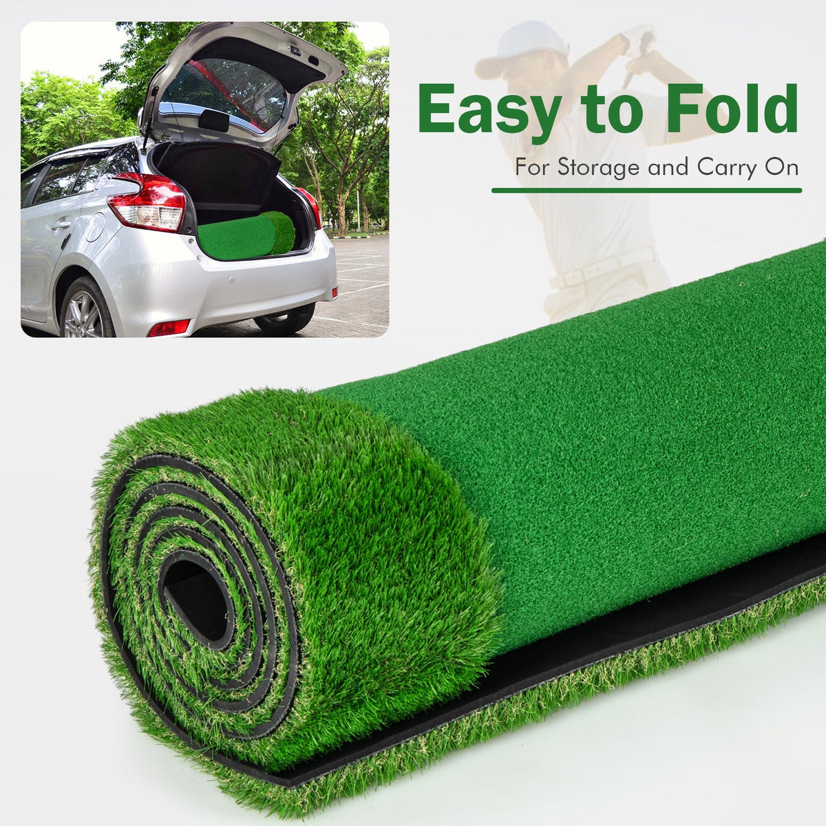 Golf Putting Green with Realistic Artificial Grass Turf