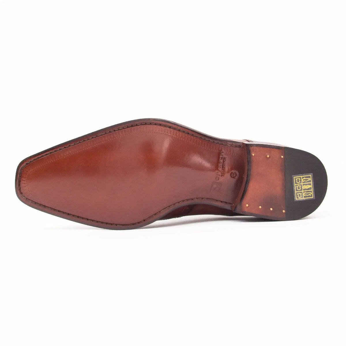Brown Wingtip Cow Leather Derby Shoes