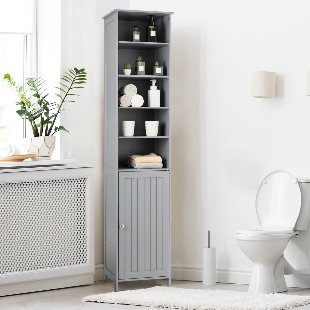 72 Inches Free Standing Tall Floor Bathroom Storage Cabinet