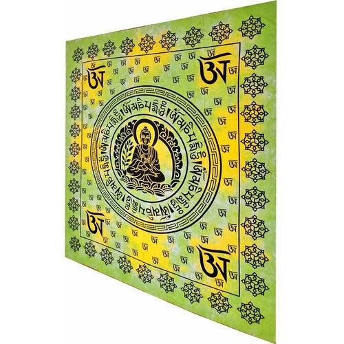 Buddhist Om Symbol Full Size Chakra Tapestry Wall Hanging