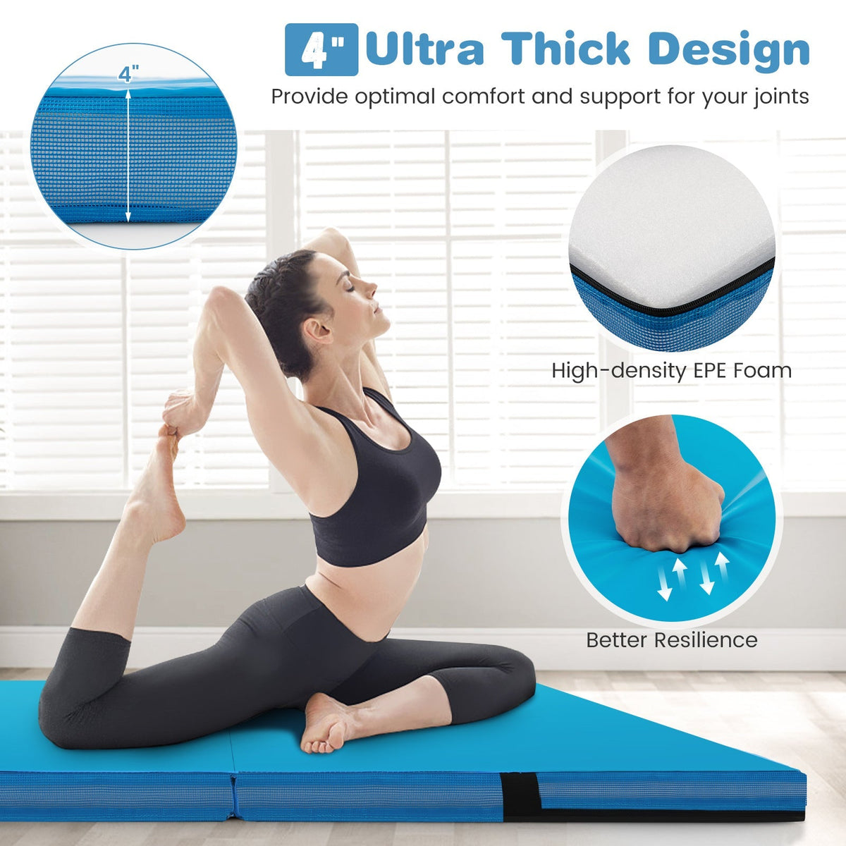 4ft x 4ft x 4in Bi-Folding Gym