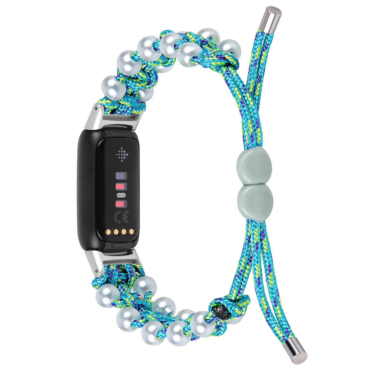 Fitbit Luxe Braided Rope Band with Pearl-Style Beads
