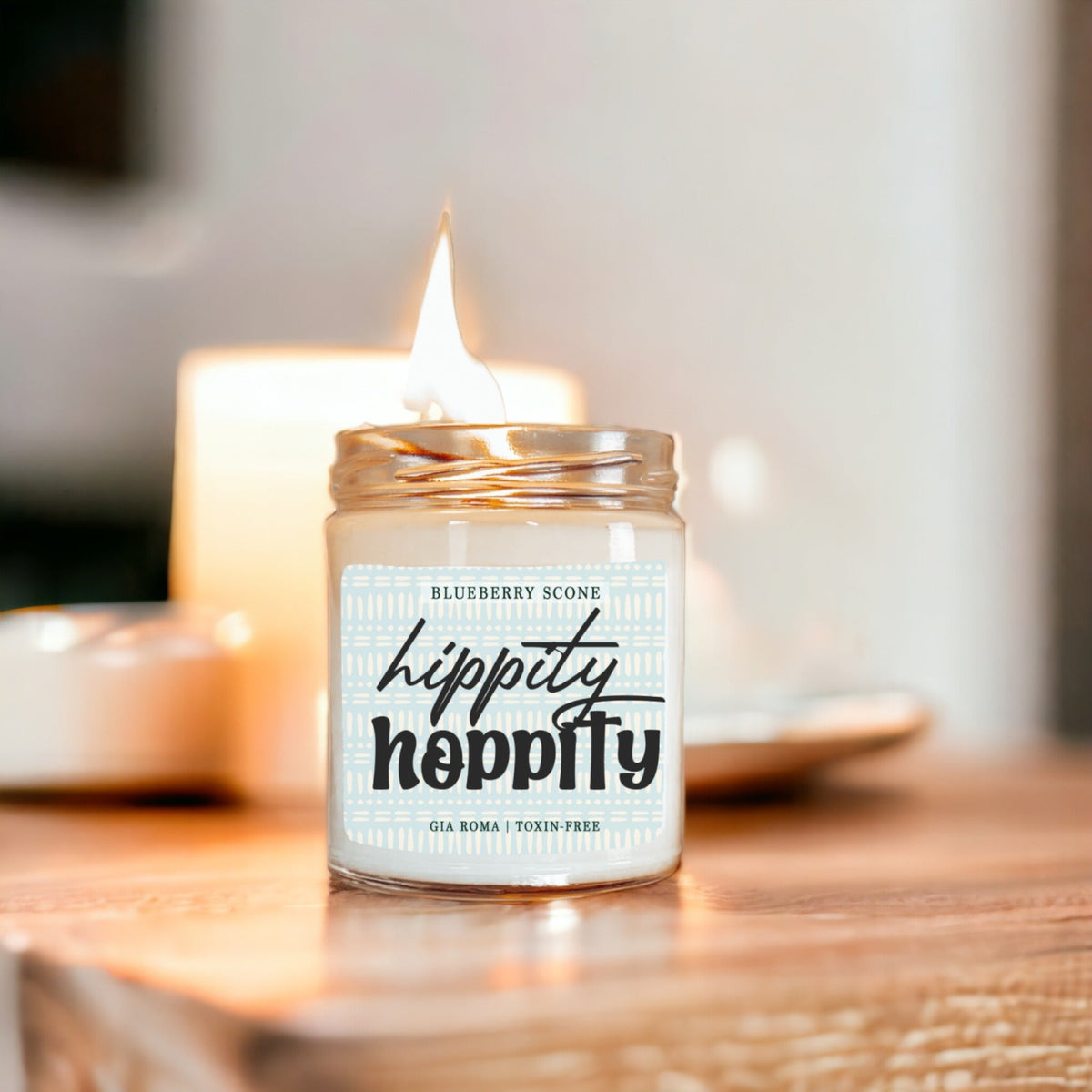 Blueberry Scone Scented Candle, Hand Poured Soy Wax, Cozy Bakery Aroma