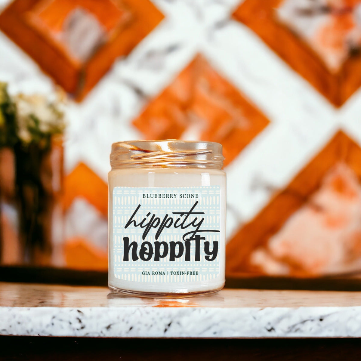 Blueberry Scone Scented Candle, Hand Poured Soy Wax, Cozy Bakery Aroma