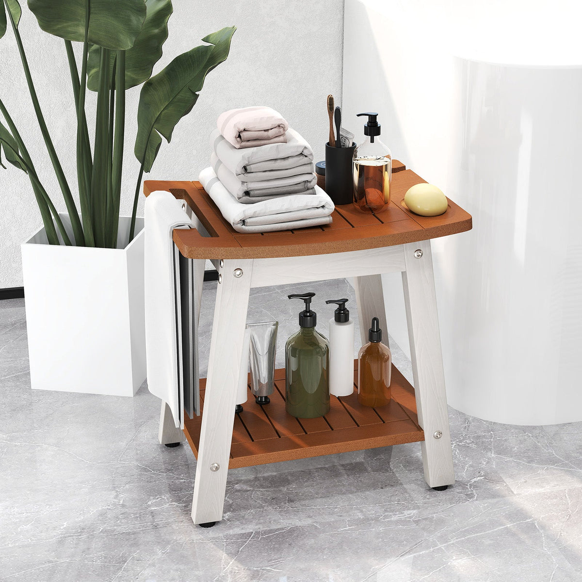 HIPS Shower Bench Seat with Handle Shower Head