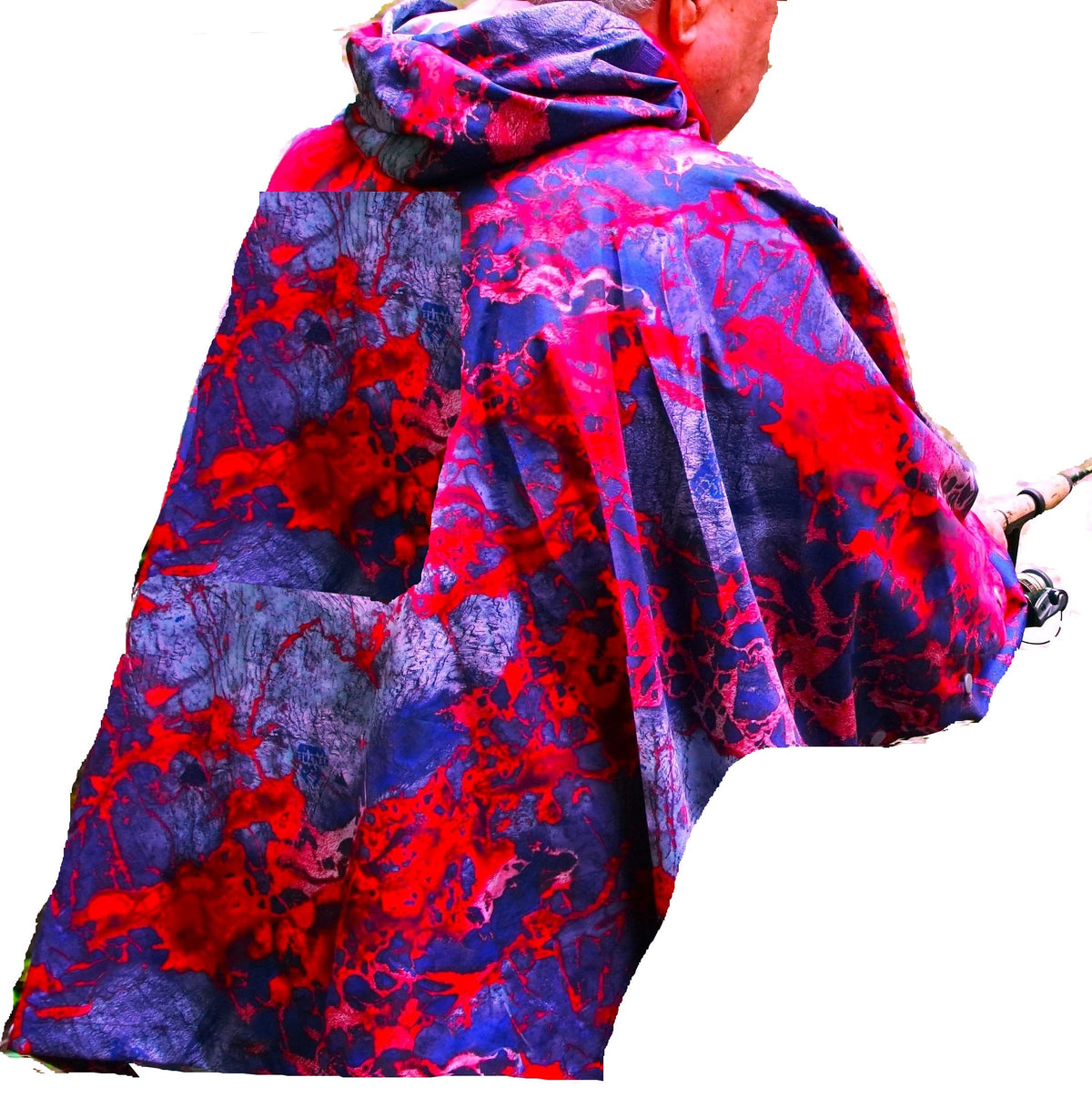 Chaqueta de lluvia unisex Brella roja, blanca y azul