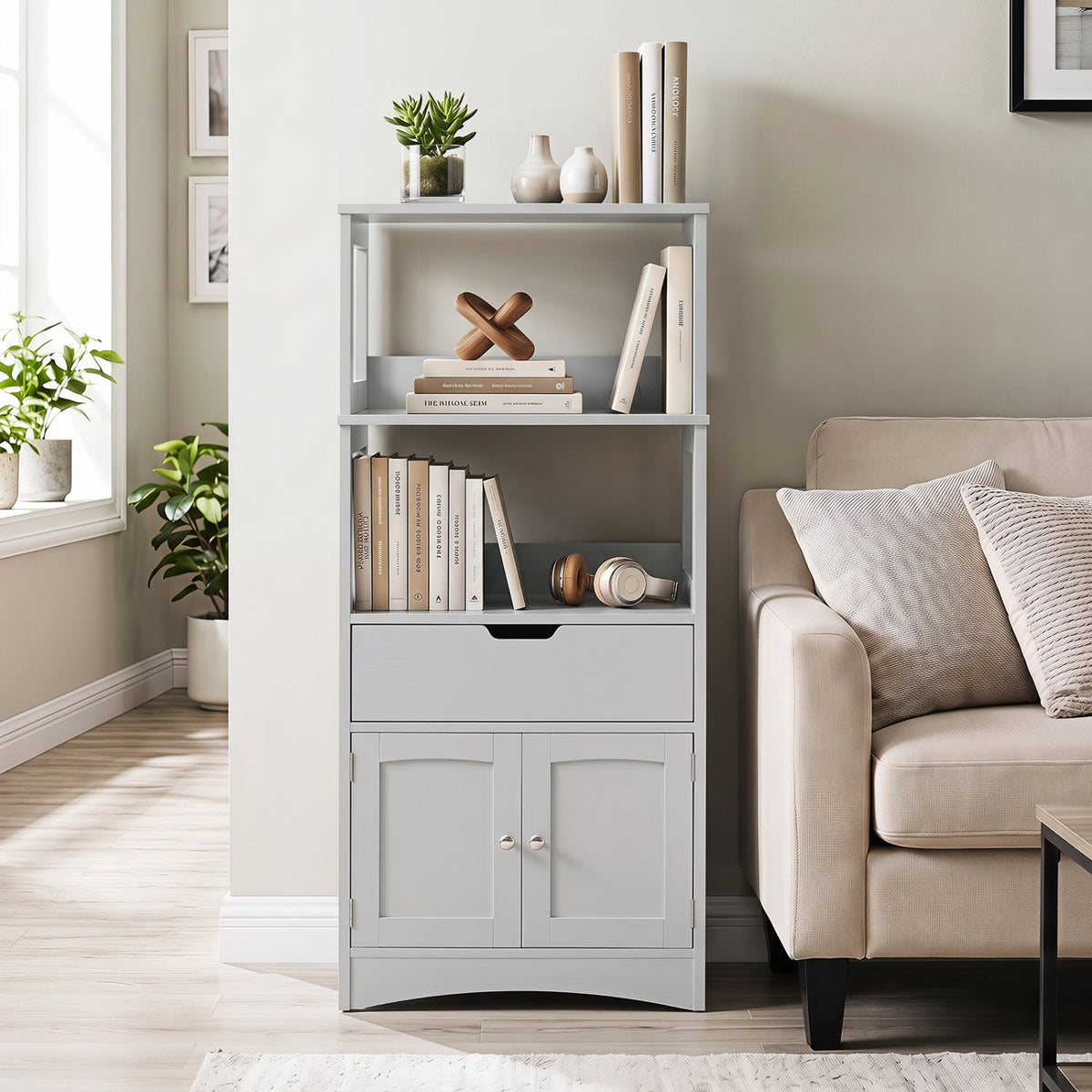 Bathroom Storage Cabinet with Drawer and Shelf Floor Cabinet