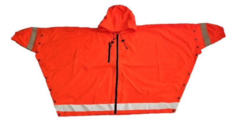 Brella® Orange Unisex Rain Jacket Reflective Strips | All-Weather Protection