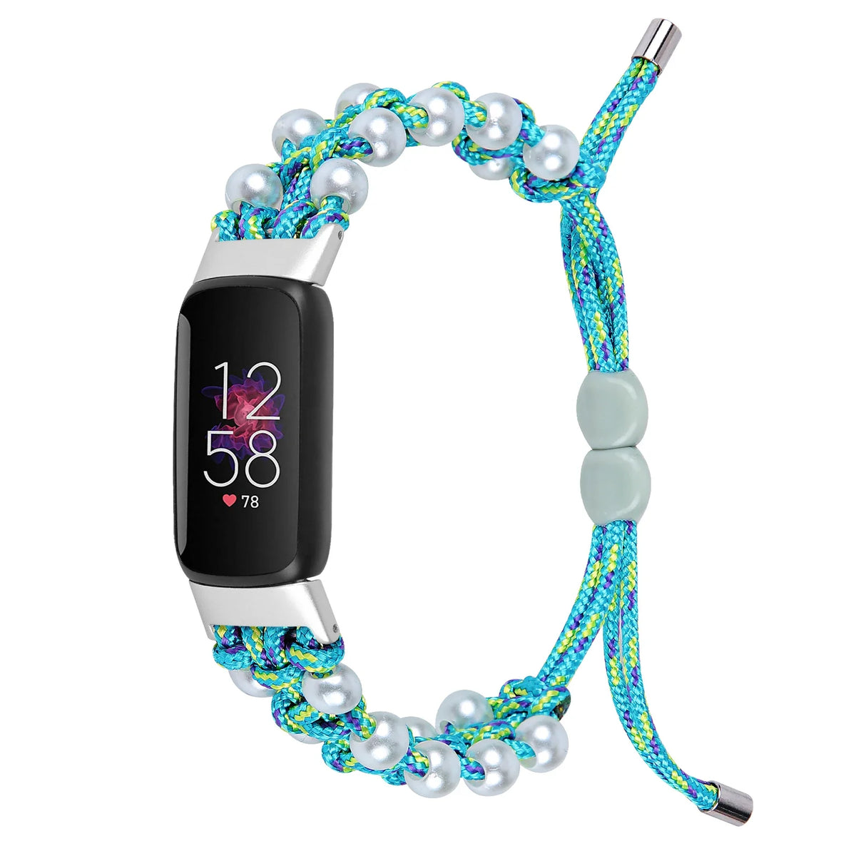 Fitbit Luxe Braided Rope Band with Pearl-Style Beads