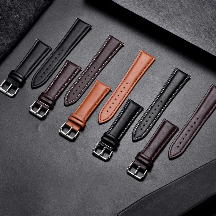 Motorola Moto Watch Band, Soft Calfskin Leather Strap, Steel Buckle