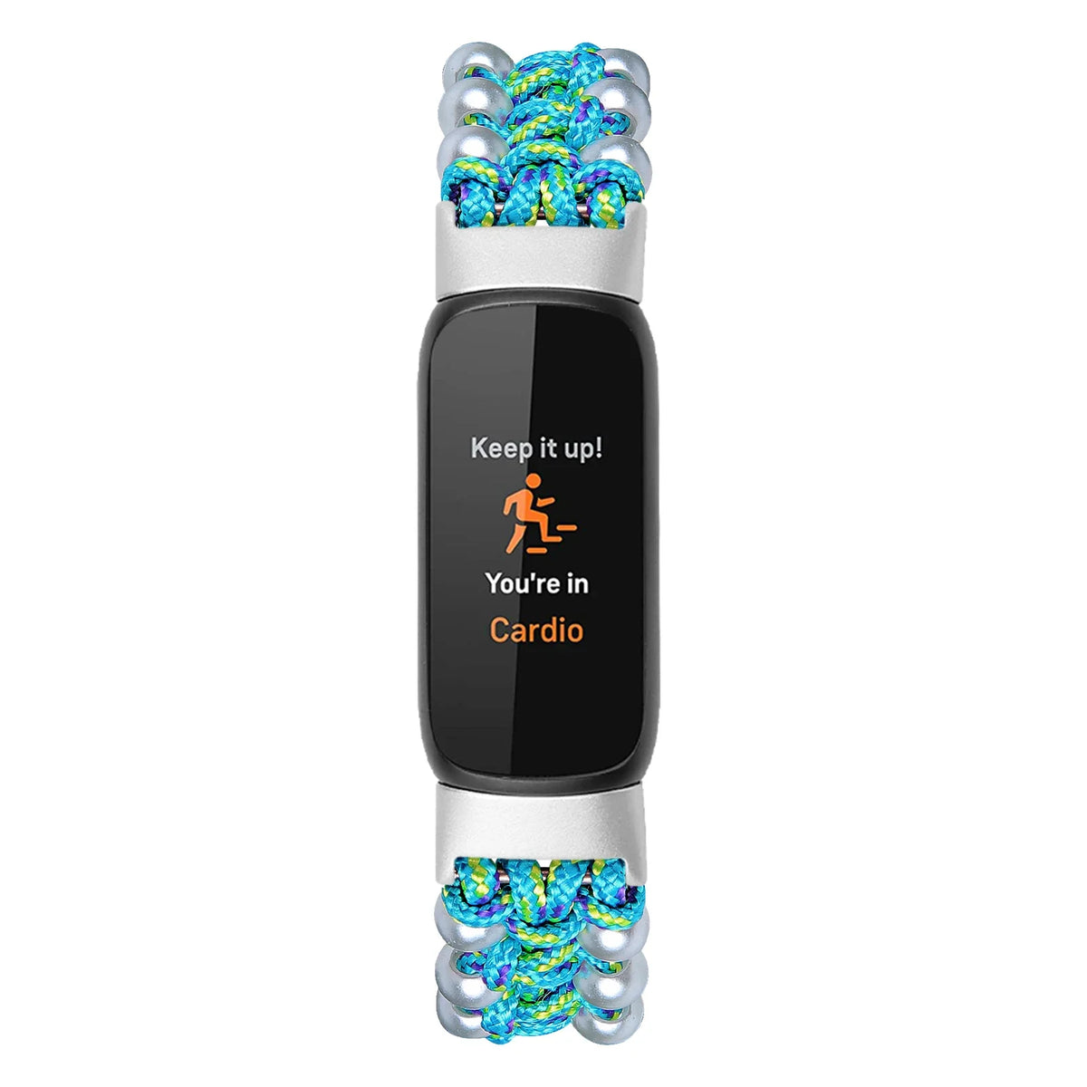 Fitbit Luxe Braided Rope Band with Pearl-Style Beads