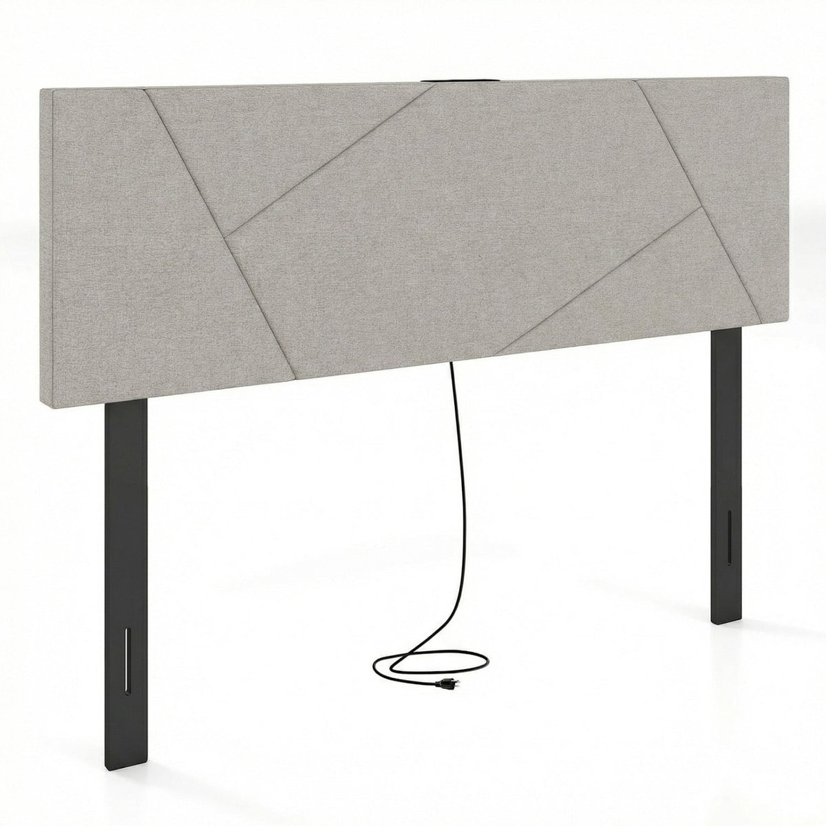 Headboard for Full Size Bed and Queen Geometric Upholstered Head Board