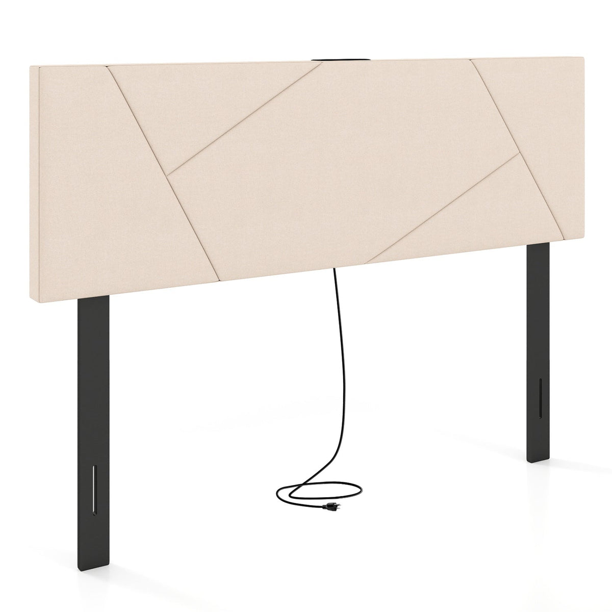 Headboard for Full Size Bed and Queen Geometric Upholstered Head Board