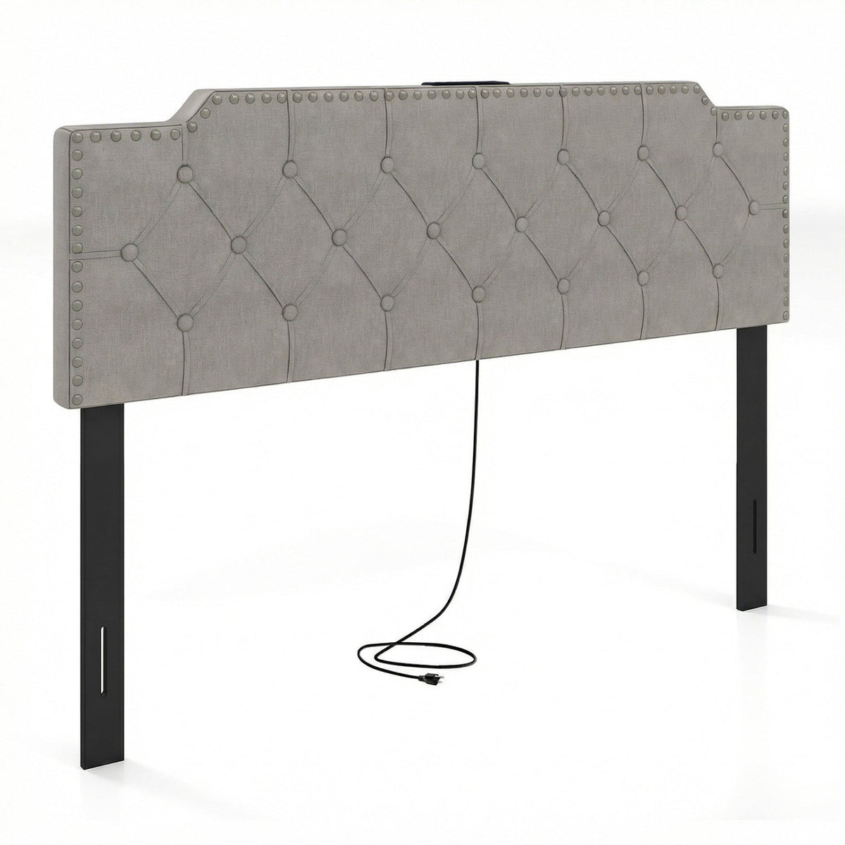 Headboard for Queen and Full Size Bed Rivet Tufted Upholstered Head Board