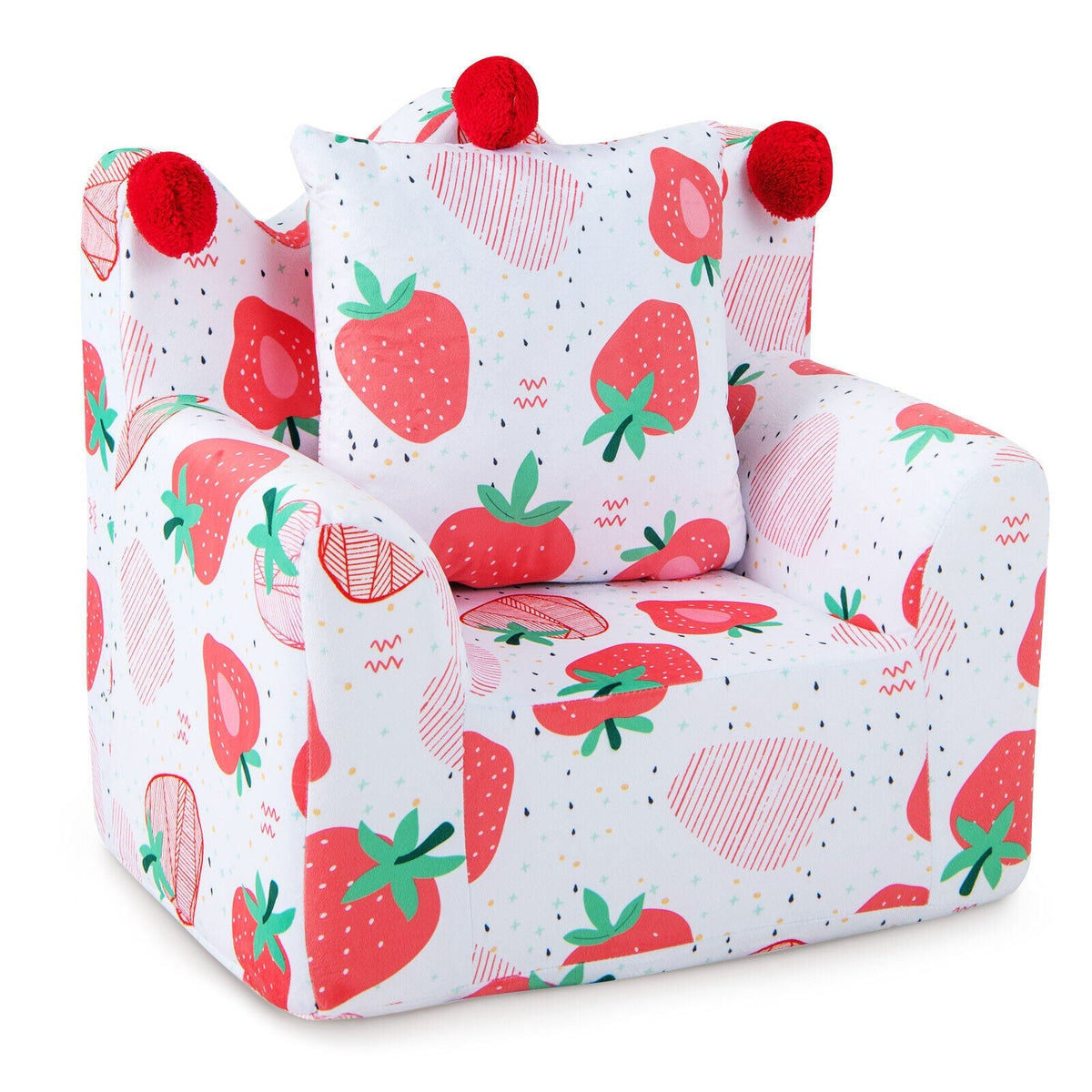 High-density Padding Kids Sofa with Armrest and Extra Pilow