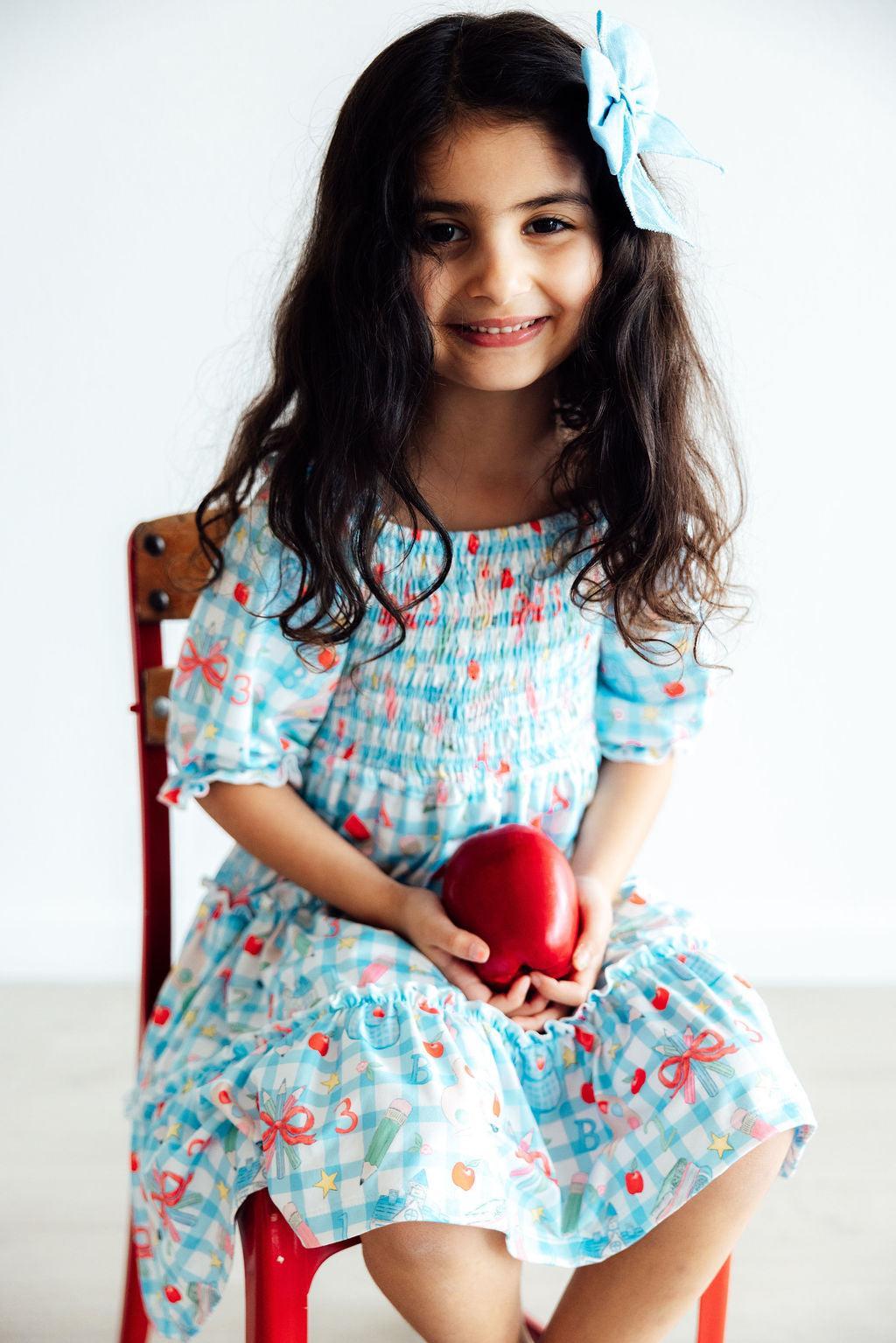 Honor Roll Smocked Ruffle Dress