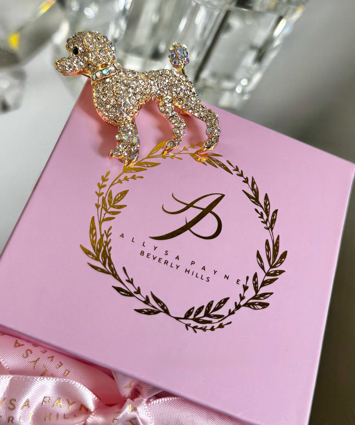For the Love of Poodles, Crystal Brooch