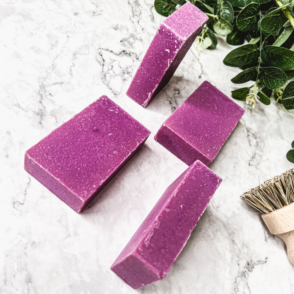 Patchouli Raspberry Soap Bar 4.5oz Exfoliating Sea Salt Natural Fragrance