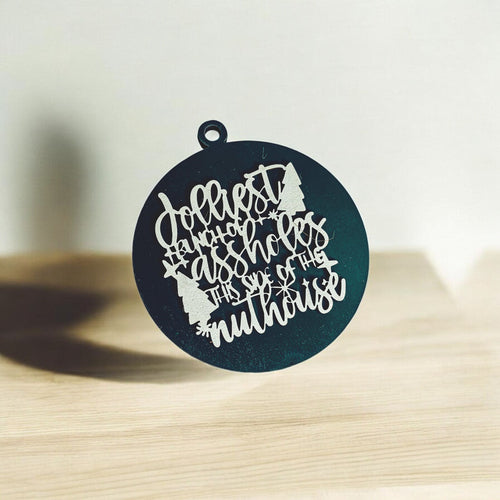Imperfect Jolliest Handcrafted Wooden 3D Christmas Ornament Set Limited Edition Tree Decor