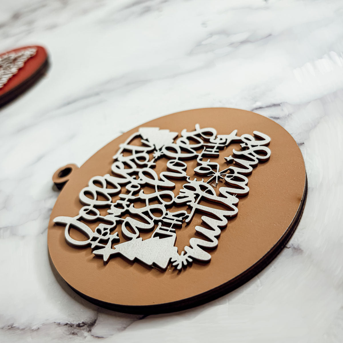 Imperfect Jolliest Handcrafted Wooden 3D Christmas Ornament Set Limited Edition Tree Decor