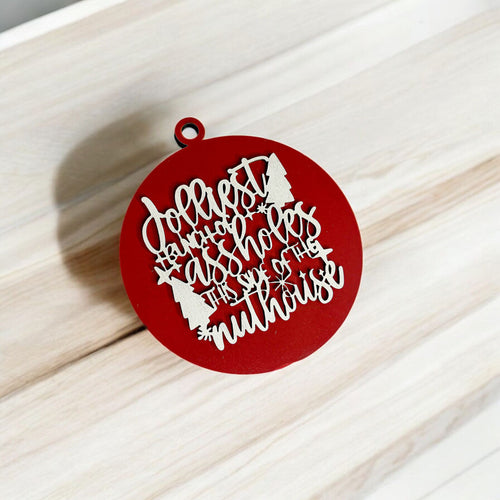 Imperfect Jolliest Handcrafted Wooden 3D Christmas Ornament Set Limited Edition Tree Decor