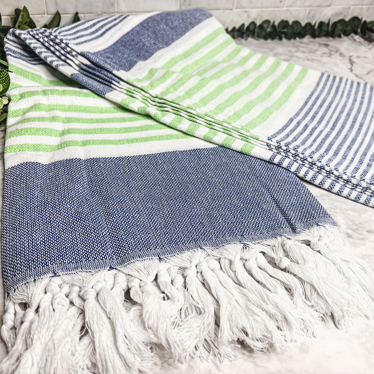 Pop Of Summer Turkish Towel 180GSM Lightweight Cotton Peshtemal Beach Bath Towel With Fringe
