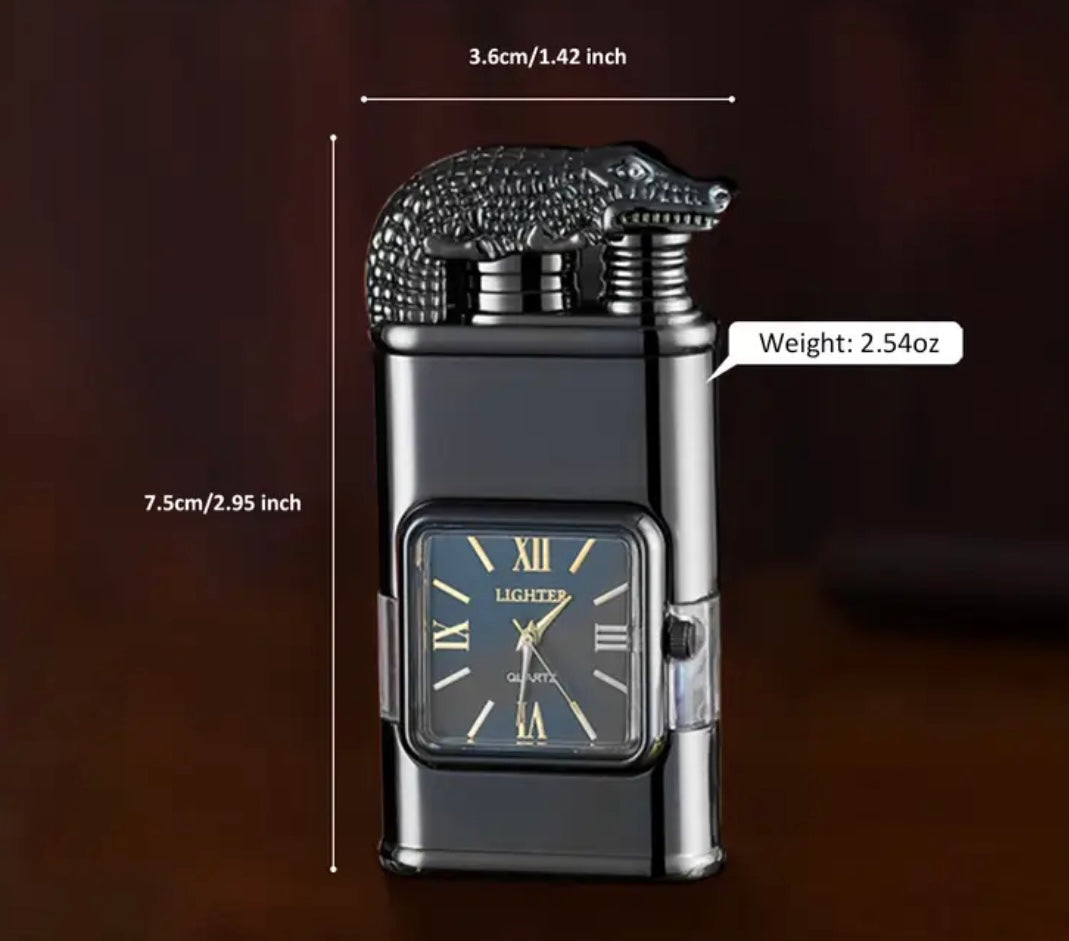Custom Dual Watch & Lighter "Gator"