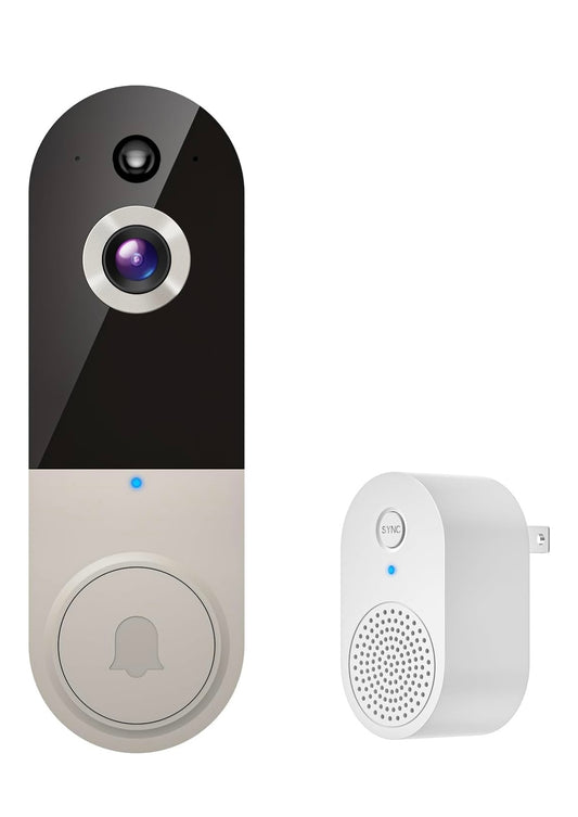Wireless Smart 1080P Video Doorbell w/Chime